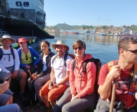 Catching boat in Pasaia